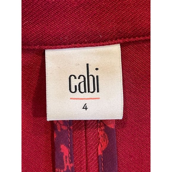 CAbi Womens Blazer Asymmetric Jacket 3175 Long Sleeve Single Breasted Red Size 4 - Picture 6 of 9